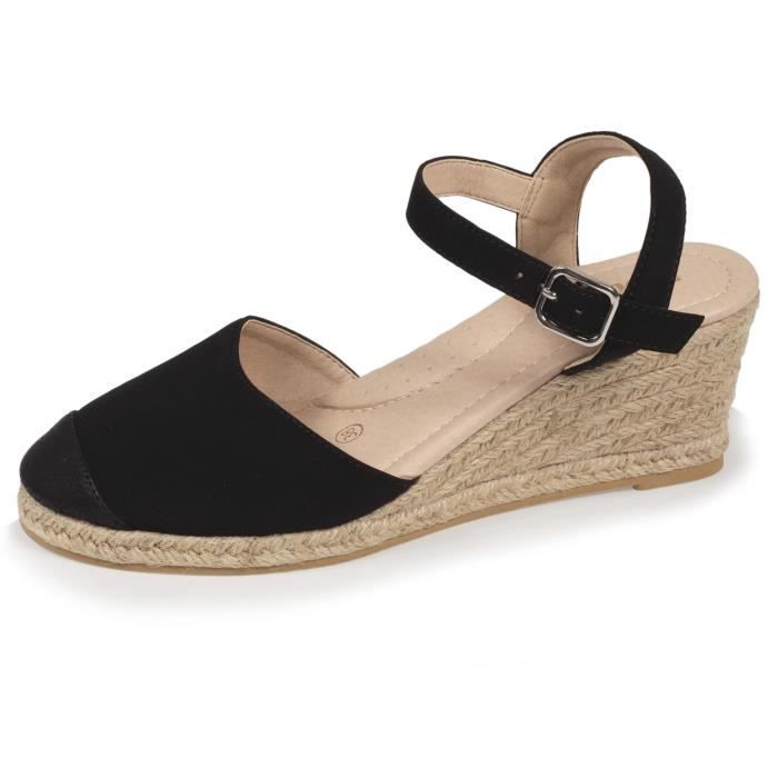 Espadrilles talon compensé bout fermé clearance