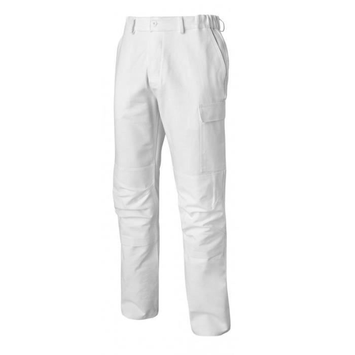 Pantalon de travail NEW PILOTE à poches genouillères blanc T44/46 - MUZELLE DULAC - NEWPILOPNPGBLA T2