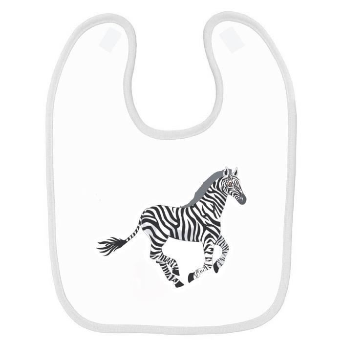 Bavoir Bebe Imprime Zebre Blanc Cdiscount Puericulture Eveil Bebe