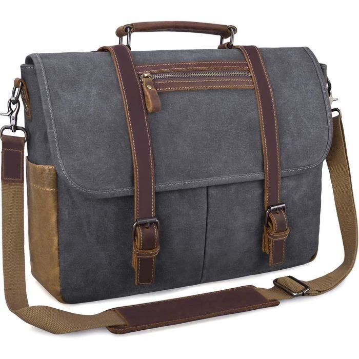 Mode Homme Sac Bandoulière Rétro Sac D'Épaule 14 Pouces Sac D'Ordinateur Sac De Messager Pour