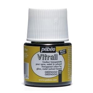 Peinture Vitrail transparente greengold 45ml Pebeo