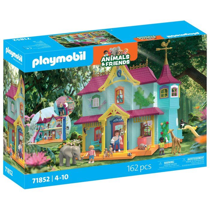 PLAYMOBIL 71852 Manoir Coloré des Animaux Animals & Friends 162 pièces dès 4 ans