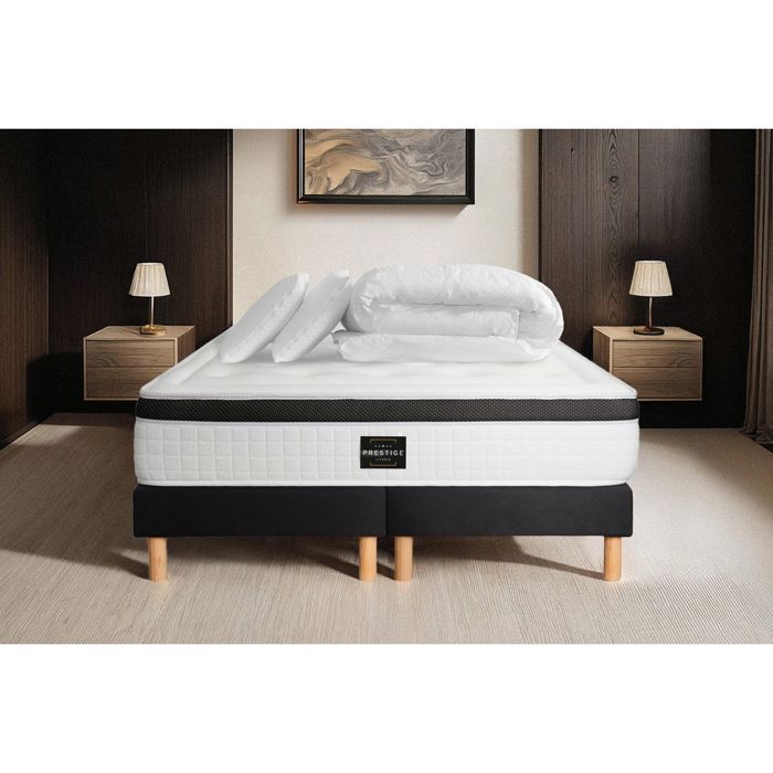 Pack Privilège 180x200 Mémoire de forme 5 zones double sommier