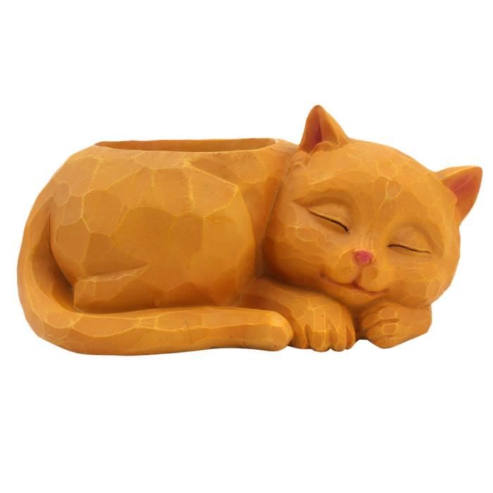 1 Pc Portable Durable Forme De Chat Pot Fleur Resine Planter Pots Conteneur Fleurs Pour Salon Chambre Salle A Manger Pot De Fleur Cdiscount Jardin