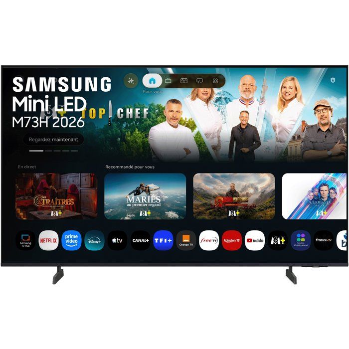 TV Samsung Mini LED TU65M73HAUXXC 65 4K UltraHD 120Hz Smart TV Tizen HDR10+ Vision AI - vue 2