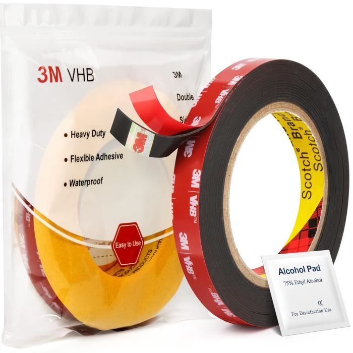 Ruban Adhésif Double Face Vhb 3M 6 M X 1,1 Cm 3 M Résistant Ruban ...