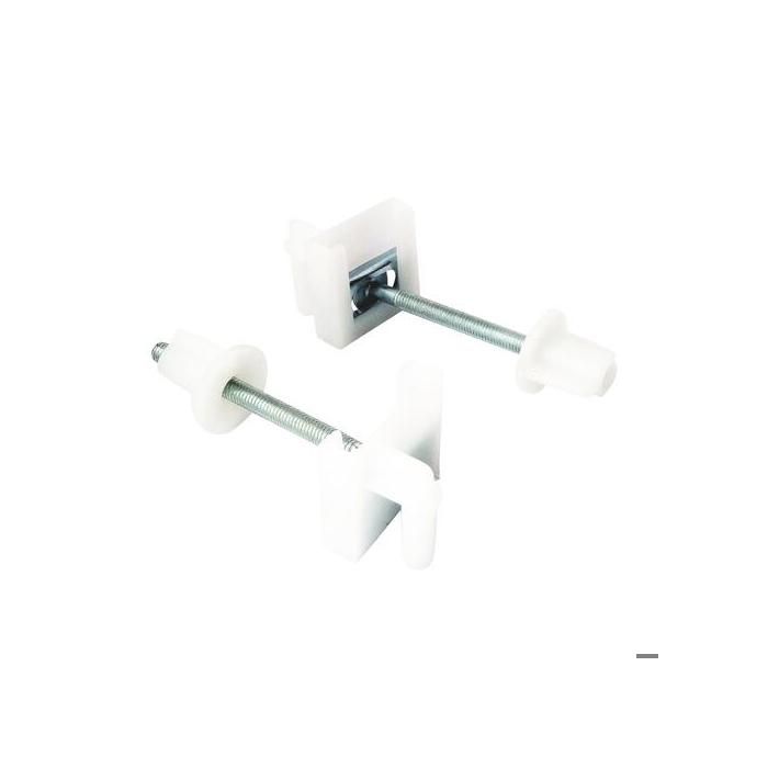 Fixation d'abattant WC 2 plaques métal, 2 écrous, 2 glissières, longueur  75mm - Cdiscount Bricolage