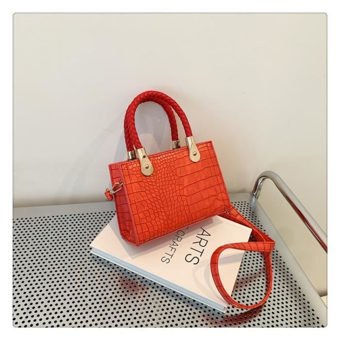 Sac Femme Bandoulière RAVUO Sac à Main Femme Mini En Cuir Crocodile - Bandoulière Ajustable Pour Shopping/Voyage Sac Bandoulière Femme Soldes