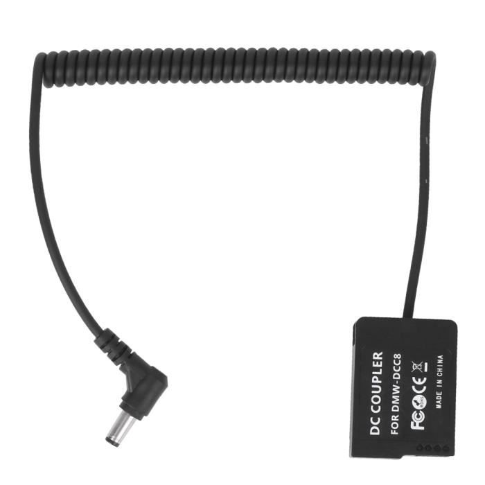 Alimentatore AC DMW-AC8 + Finto Accumulatore DMW-DCC8 Per Panasonic DMC-FZ1000 GH2