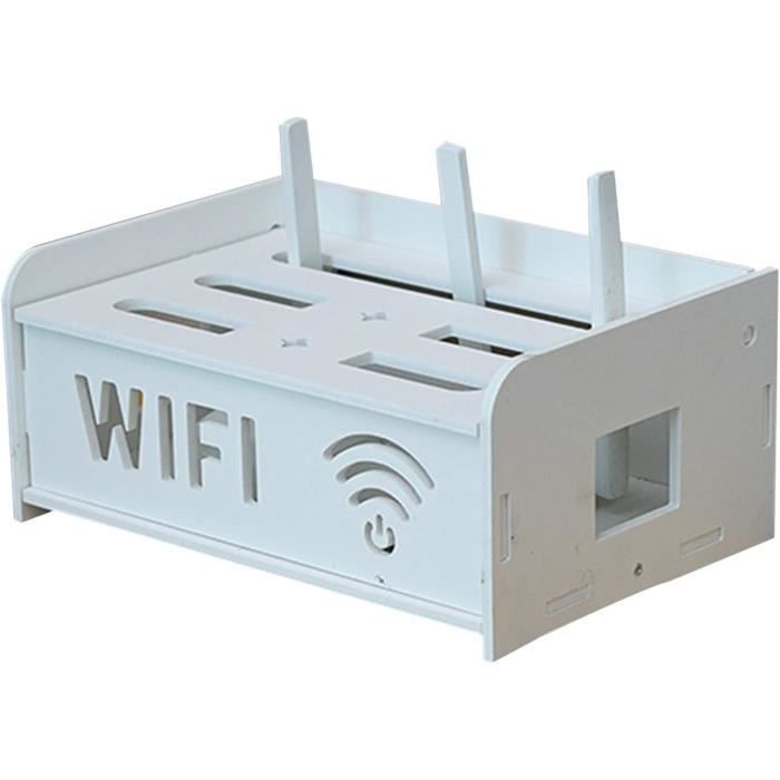 Boîte de rangement pour routeur WIFI sans fil, abri pour câble d'alimentation Plus, organisateur d'étagère métallique, support mural suspendu, support d'étude pour la maison et le bureau Boîte de rangement pour routeur WIFI sans fil, abri pour câble d'alimentation Plus, organisateur d'étagère métallique, support mural suspendu, support d'étude pour la maison et le bureau