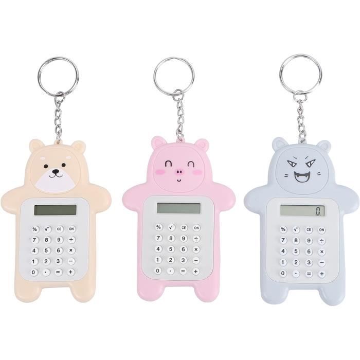 Mini Calculatrice Mignonne Portable Portable Porte-Clés Chaîne Standard Calculateur School