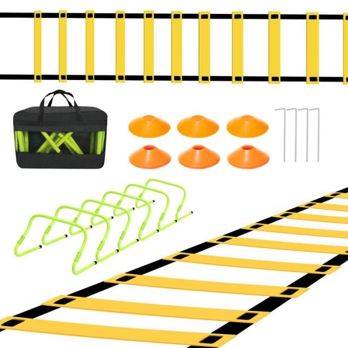Échelle D'agilité SKLZ – 2 M De Long, 6 échelons, Se Transforme En Haies, Sac De Transport Inclus, Pour Entraînement Course