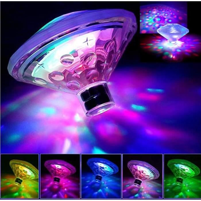 AstraDepot 432 LED RGB Lampe sous-marine pour piscine Spa 47 W Lumières décoratives avec télécommande IP68 Multicolore RVB