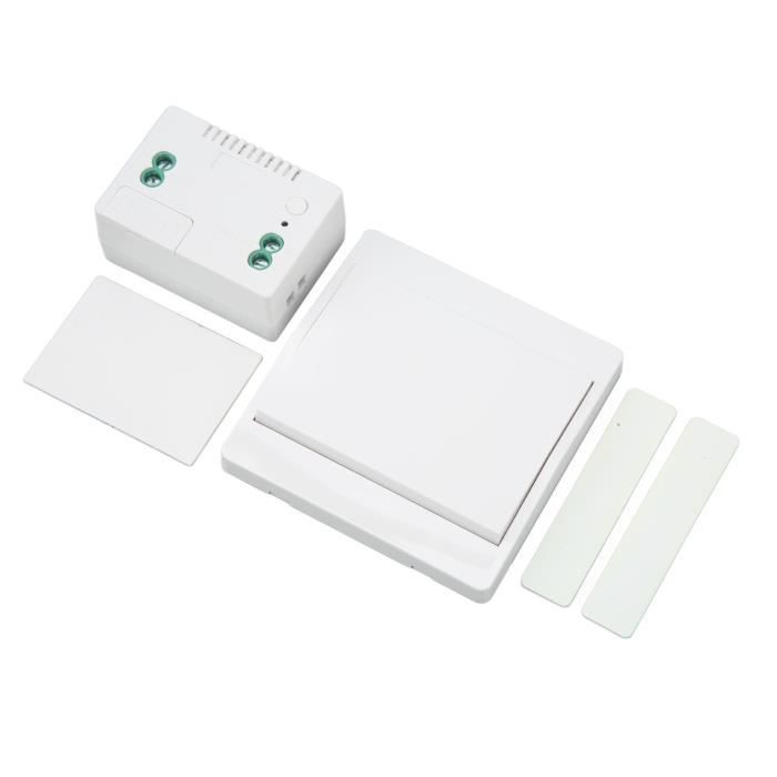 YOSOO interrupteur sans fil auto-alimenté Interrupteur d'éclairage sans fil Télécommande auto-alimentée étanche Kit de