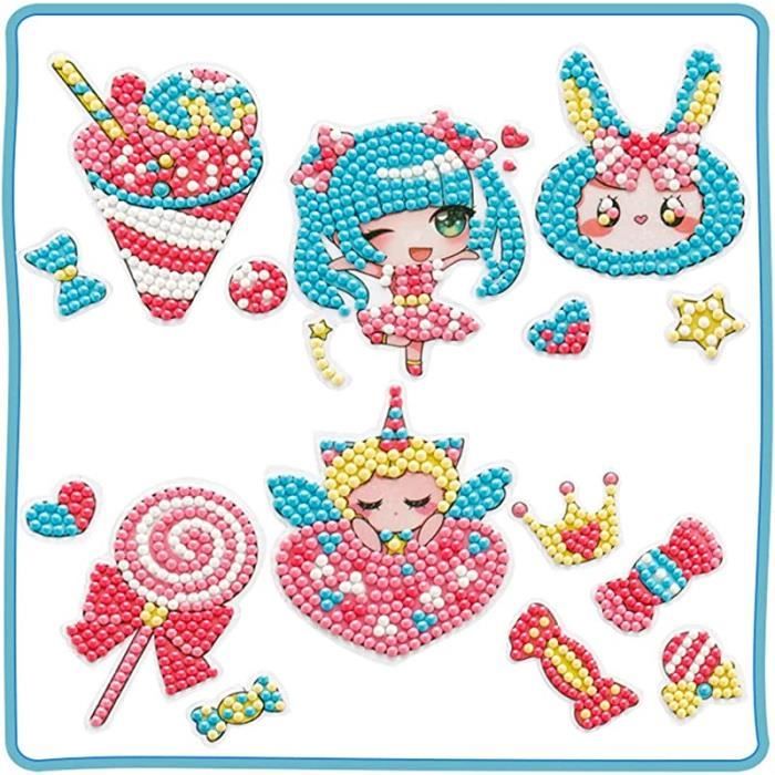CAYUDEN Diamond Painting Autocollant, 60 Pièces Diamant Enfant Autocollant 5D Diamant Animaux DIY Peinture Gem Painting Stickers Kit Gem Sticker Art Autocollants pour Enfants 4 6 8 10 12