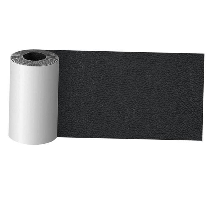 Yesaler – Patchs De Réparation Cuir PU Auto-adhésifs | 10 Pièces Noir 20x30cm | Imperméables & Découpables | Pour Canapé, Voiture, Sacs