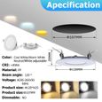 Izrielar Spot LED encastré, encastrable de salle de bain- 10x 6W 3 couleurs en 1 3200K-6500K SPOTS - LIGNE DE SPOTS-1