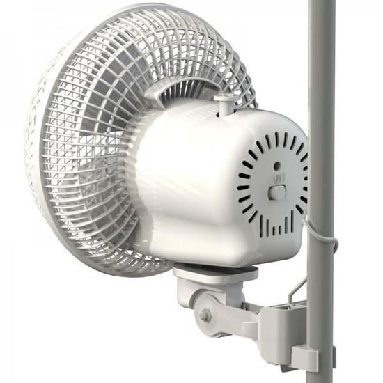 Turbo Silence Oscillant 16 pouces Support Ventilateur Avec Télécommande 4-Vitesse argent