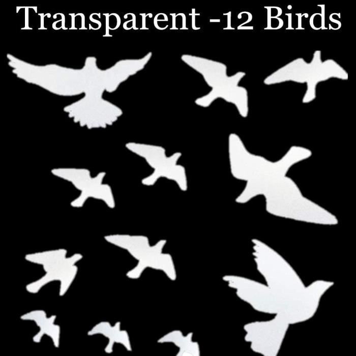 Autocollant Anti Collision pour Fenêtre - Silhouettes d'Oiseaux Autocollant Anti Collision pour Fenêtre - Silhouettes d'Oiseaux