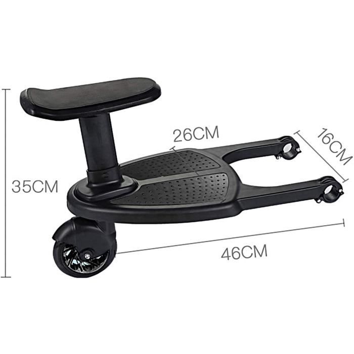 Pedale De Poussette Marche Pied Poussette Avec Siege Debout Poussette Auxiliaire Pedale Auxiliaire Pour Poussette Bebe Noir Cdiscount Puericulture Eveil bebe