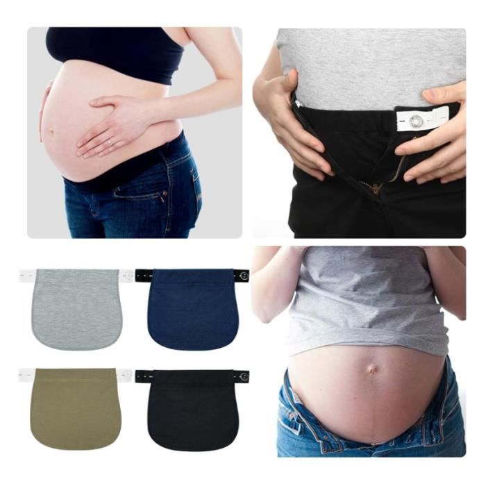 4 Pcs Extension de Pantalon de Grossesse Extenseur Pantalon Ajustables pour Femmes Enceintes Extension Pantalon de Bouton de Couleur comme image Cdiscount Pret a Porter