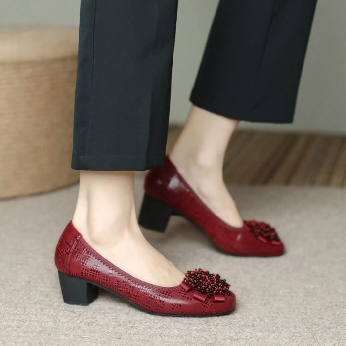 Femmes Maman Chaussures Talon Escarpins Confort Semelle Souple