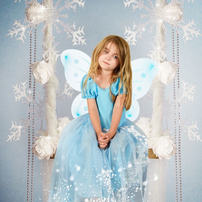 Costume d'ailes de papillon pour enfants - AMOUNE - Bleu - Extérieur