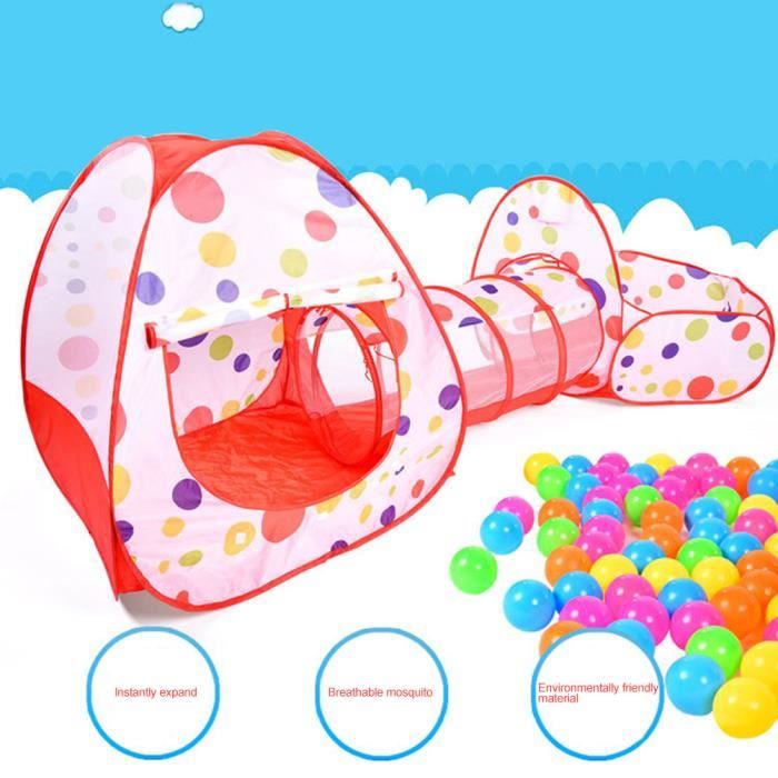 Benebomo Tente de Jeu pour Enfants et Tunnel 3-en-1 Stars