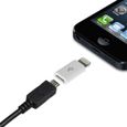 Adaptateur compatible Lightning vers micro USB - Charge et synchronisation - blanc-2
