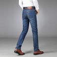 FUNMOON Jeans Hommes Casual Marée Style Coupe Droite Slim En Conception Simple-2
