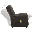 6356MODE 2021]Fauteuil de massage inclinable électrique Relax BEST - Fauteuil Siège lounge Club Taupe Tissu,74 x 99 x 102 cm-2