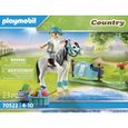 PLAYMOBIL - 70522 - Cavalière avec poney gris - Plastique - 23 pièces - Playmobil Country-2