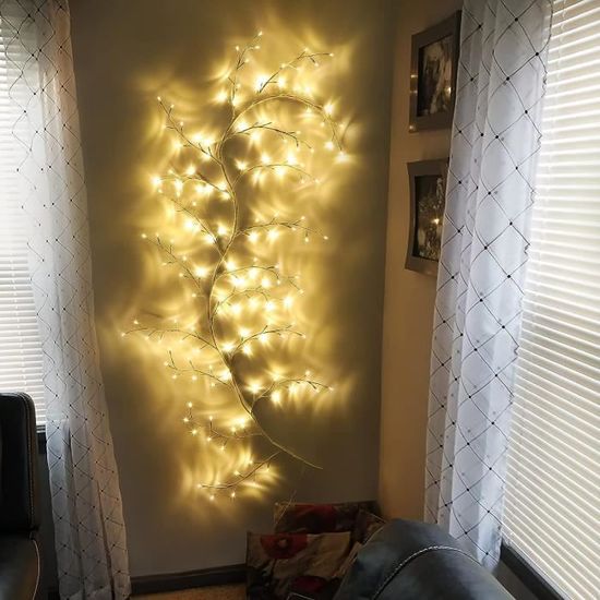Arbre Lumineux LEDDecoration Murale interieur Lumières de Vigne D'arbre 144  LEDs Décoration de Noël Chambre Maison (Blanc Cha [4] - Cdiscount Maison