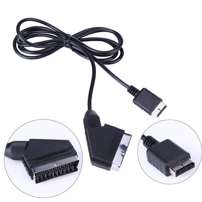 INECK® RGB péritel Câble USB pour Sony Playstation PS1 - PS2 - PS3 TV câble  AV pour console européenne PAL