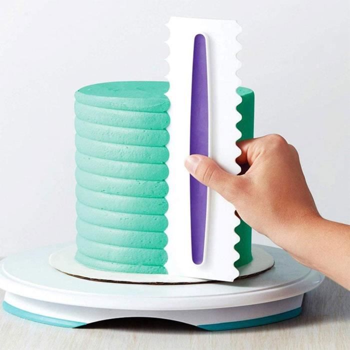 Spatule Décoration Gâteau 8 Spatules Et Grattoirs à Gâteau - Dents Fines Et Larges - Décoration Glaçage Et Pâtisserie - Faciles à Nettoyer Set 8 Pièces Dents De Scie
