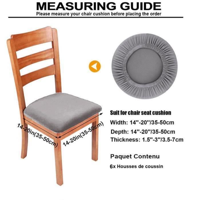 Lot De 6 Housses De Chaise Extensibles Imprimées Bleu Clair – Protection Anti-Poussière Et Animaux Pour Salle à Manger