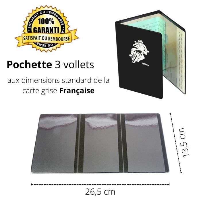 Pochette Carte Grise + Porte Clé Moto, Accessoires Moto Etui