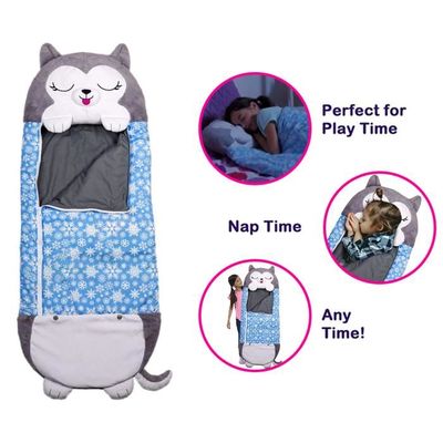 Lippert Sac De Couchage Pour Enfant Pour Le Camping Motif Animaux Sauvages Bleu