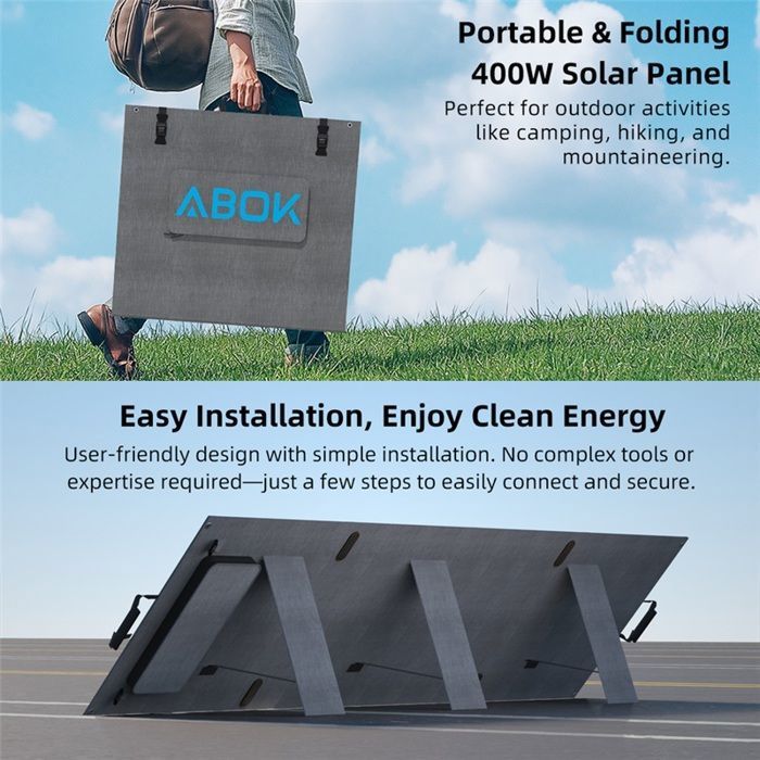 ABOK Panneau solaire 400W monocristallin flexible pliable étanche IP68 ...