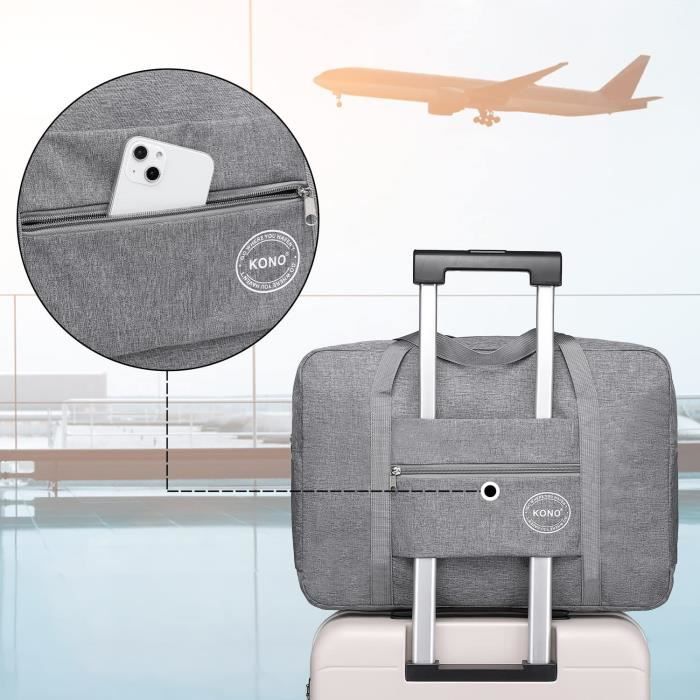 Sac de Voyage Pliable Petit Format Gris Moderne 66
