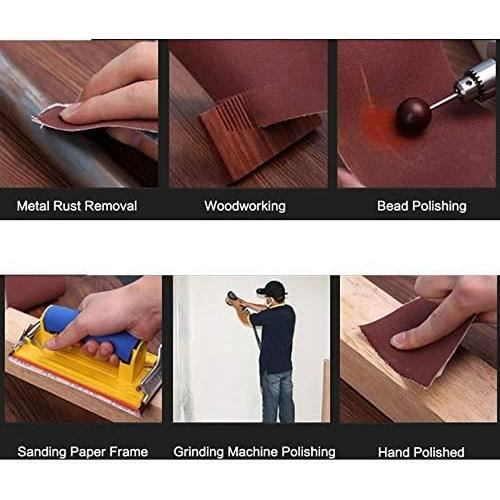 93 Mm X 10 M Rouleau De Papier Abrasif, ètres Grain 80 Papier De Verre Émeri Pour Le Bois, Le