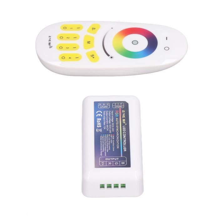 Contrôleur Ruban LED 2 En 1 Monochrome - Double Blanc - 12/24V DC - 2