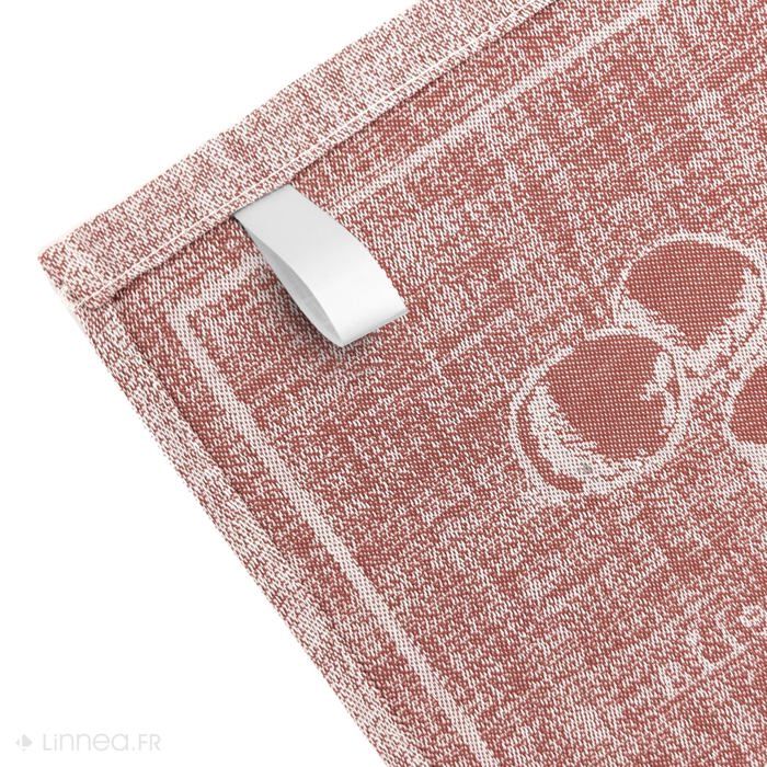 Torchon en coton rouge 50x70cm - Damier | Fabrique de Styles