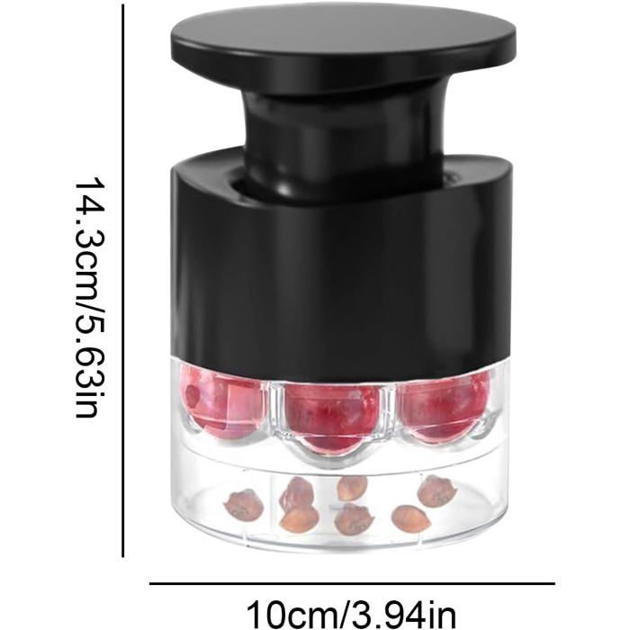 Dénoyauteur De Cerises 6 Trous Amovible QKEPCY – Avec Protection Anti-Éclaboussures – Idéal Confiture Et Desserts