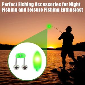 Lot De 10 Lumières LED Pour Canne à Pêche Nocturne – Avec Doubles Cloches, Bleu/vert/rouge, Visibilité Et Alerte
