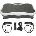 MISS Pro Fitness Plateforme Vibrante Papillon 10 Programme Vibration Avec haut-parleur USB Blanc/Noir-0