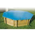 Bâche de sécurité pour piscine UBBINK 400x820 en PVC 550g/m² - Bleu-0