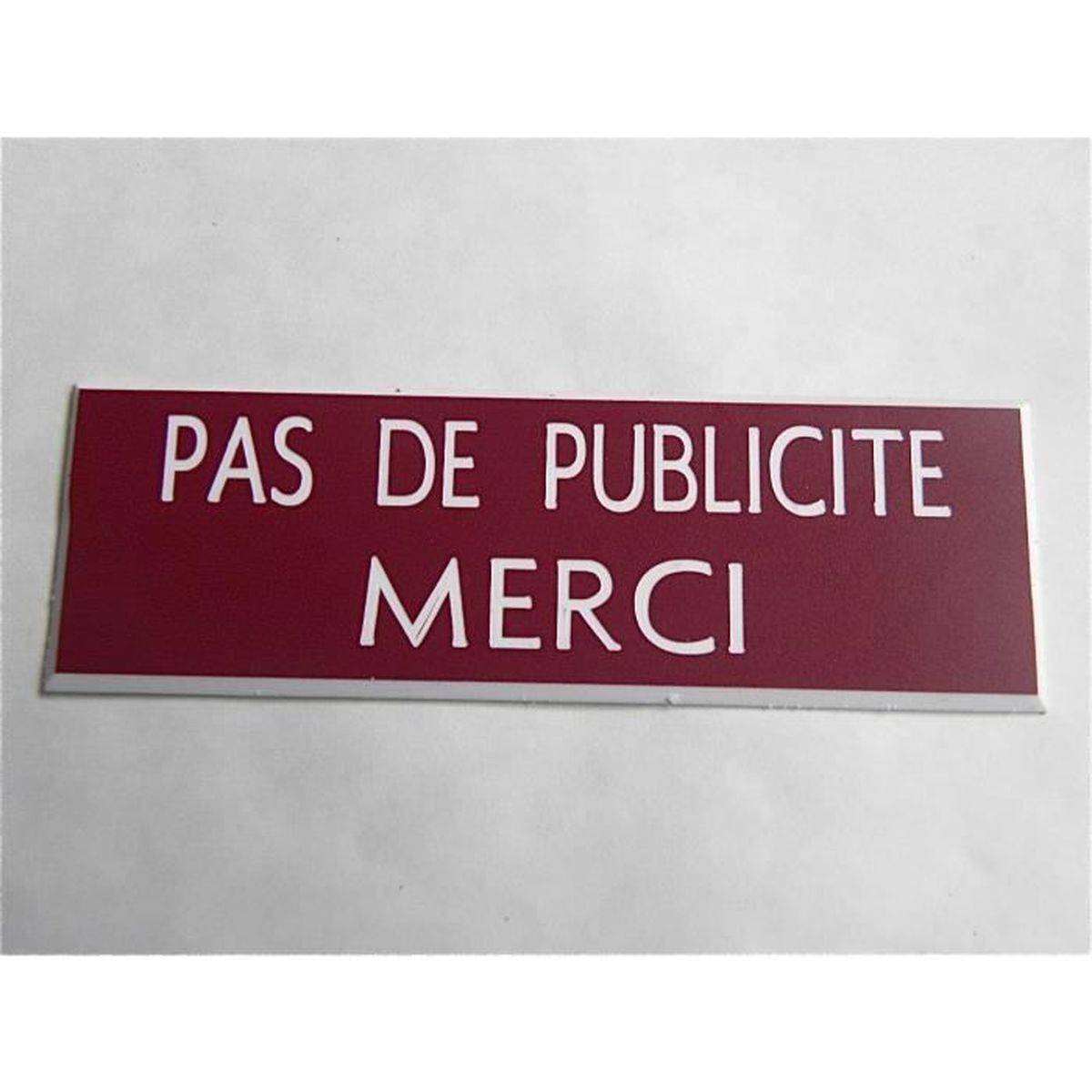 Signalétique adhésive Stop, pas de pub - 8x8 cm