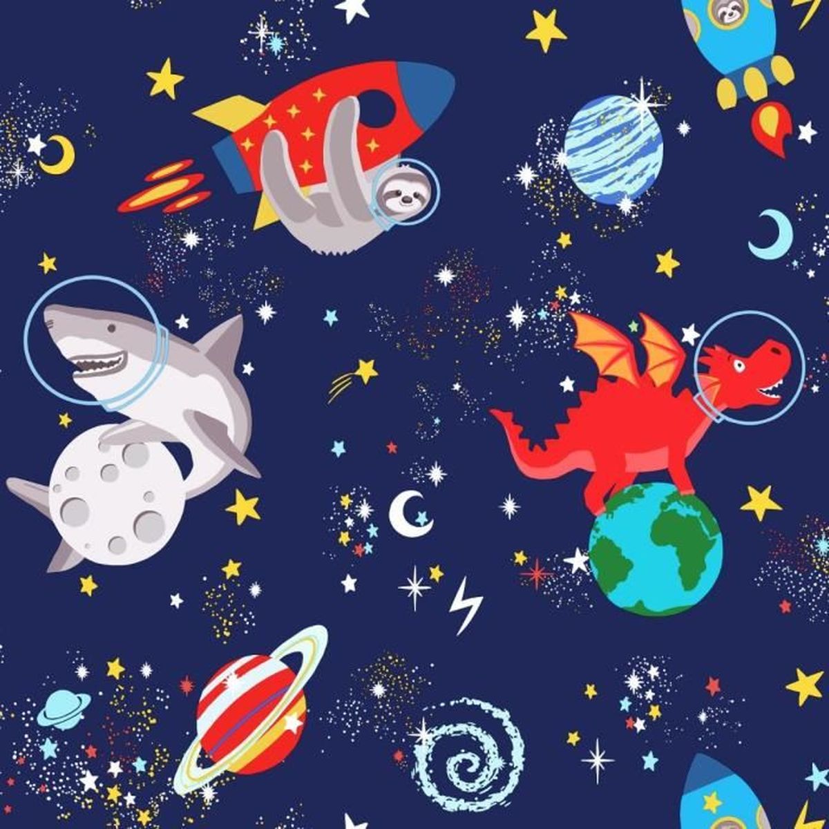HOLDEN DECOR sous la mer animaux Blanc Multi Enfants Papier Peint 90940