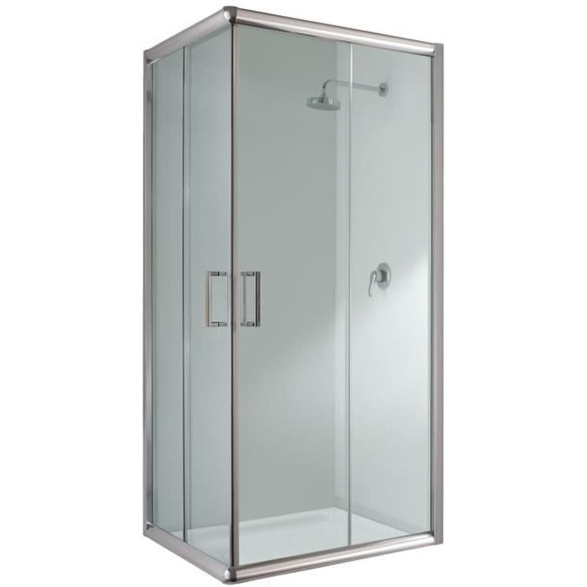 Cabine Paroi Douche 80x100 H198 Transparent 6mm Mod Alabama